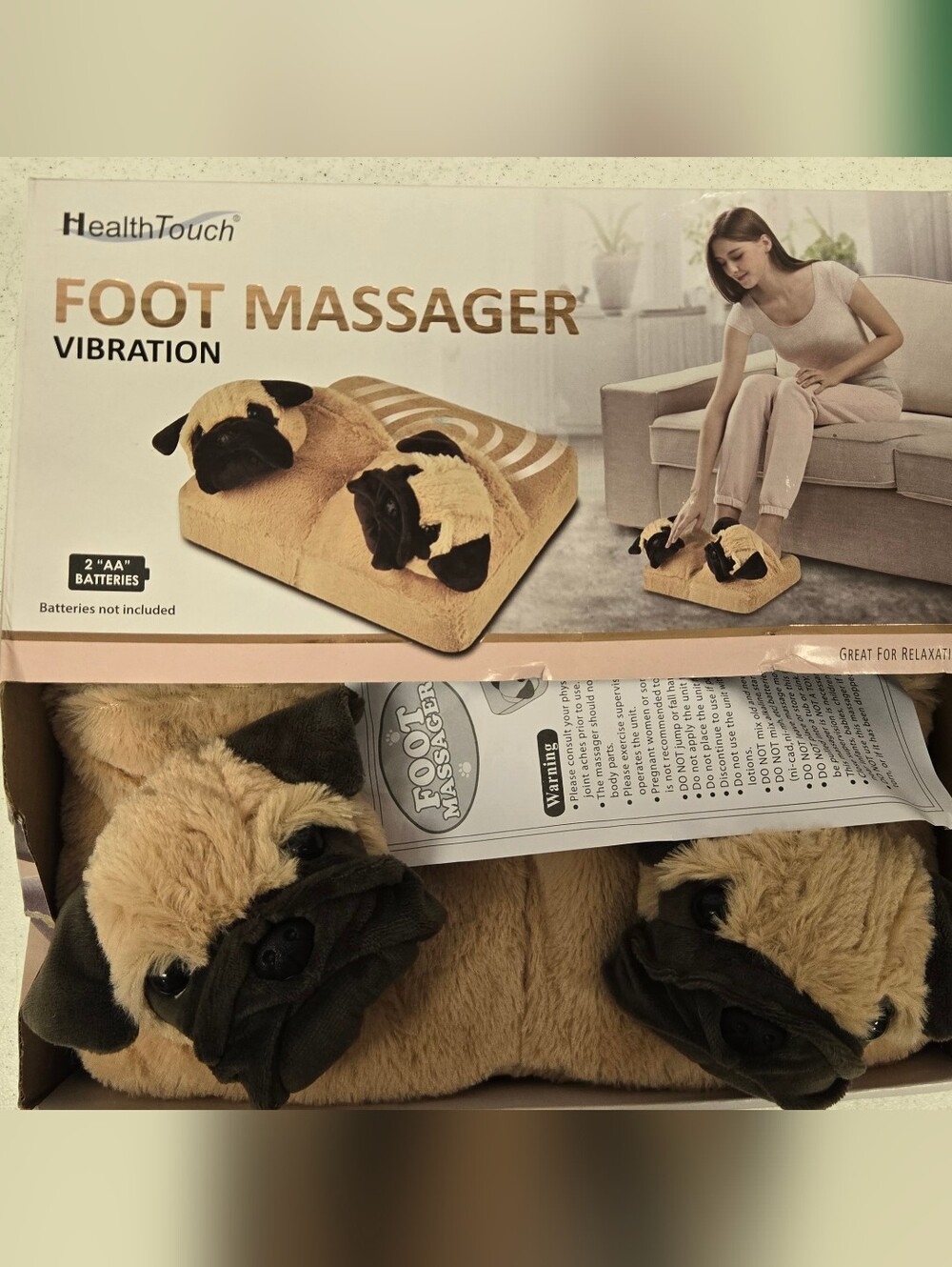 Cute Foot Massager With Stuffed Dog Heads. Never Used